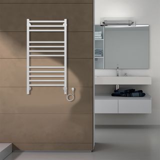 Полотенцесушитель электрический AZARIO ANCONA AZ71850W 500/1000 квадрат, 12 секций, диммер справа, белый